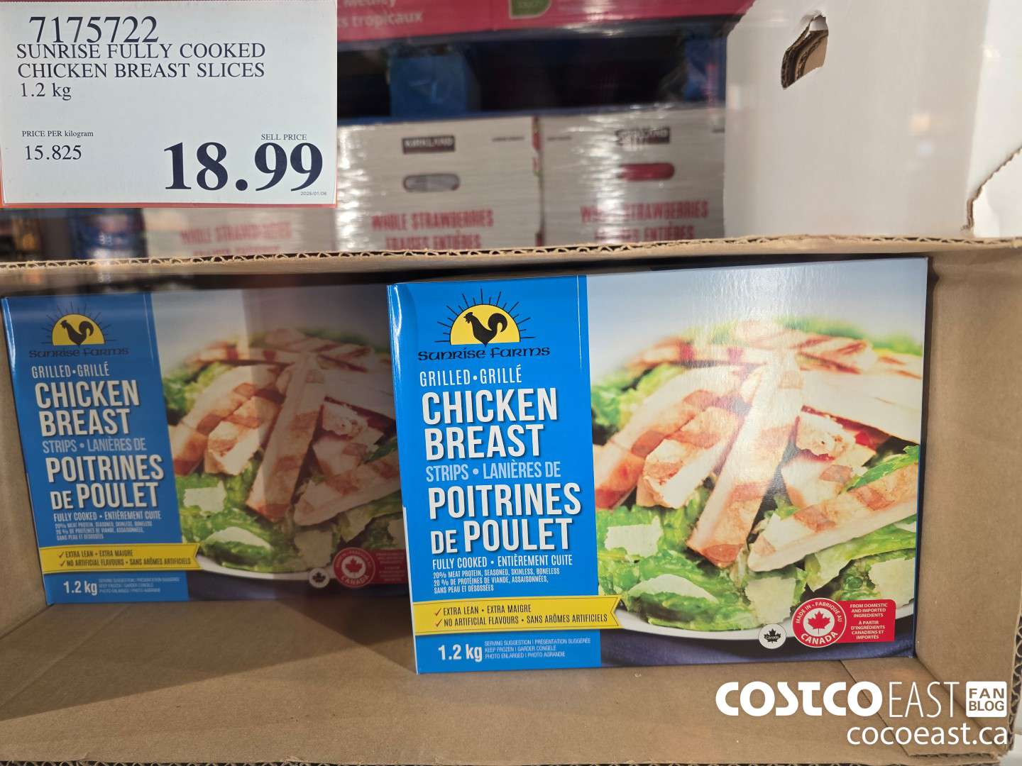 7175722 SUNRISE FULLY COOKED CHICKEN BREAST SLICES 1.2 kg $18.99