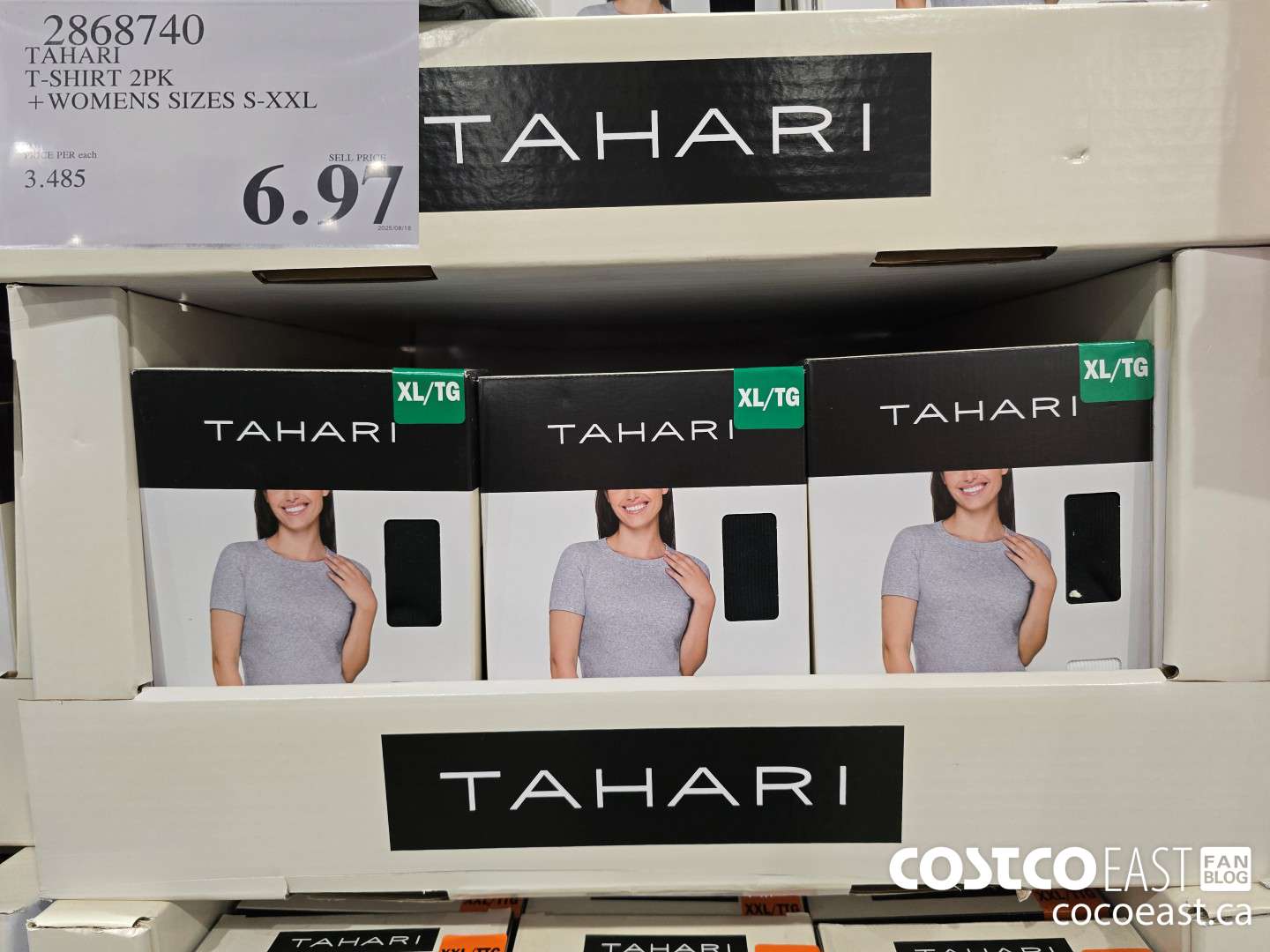 2868740 TAHARI RIBBED TSHIRT 2PK + LADIES SIZES S-XXL  $6.97