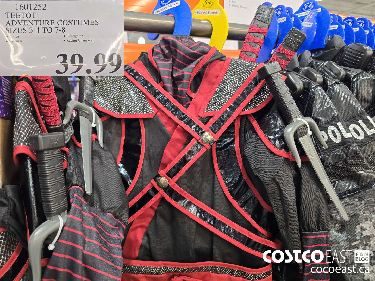 1601252 TEETOT ADVENTURE COSTUMES SIZES 3-4 TO 7-8 $39.99