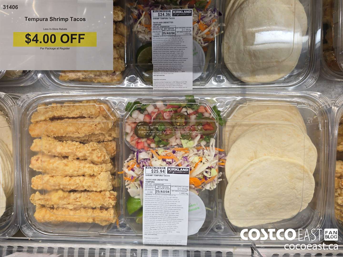 31406 TEMPURA SHRIMP TACOS ($4.00 INSTANT SAVINGS)