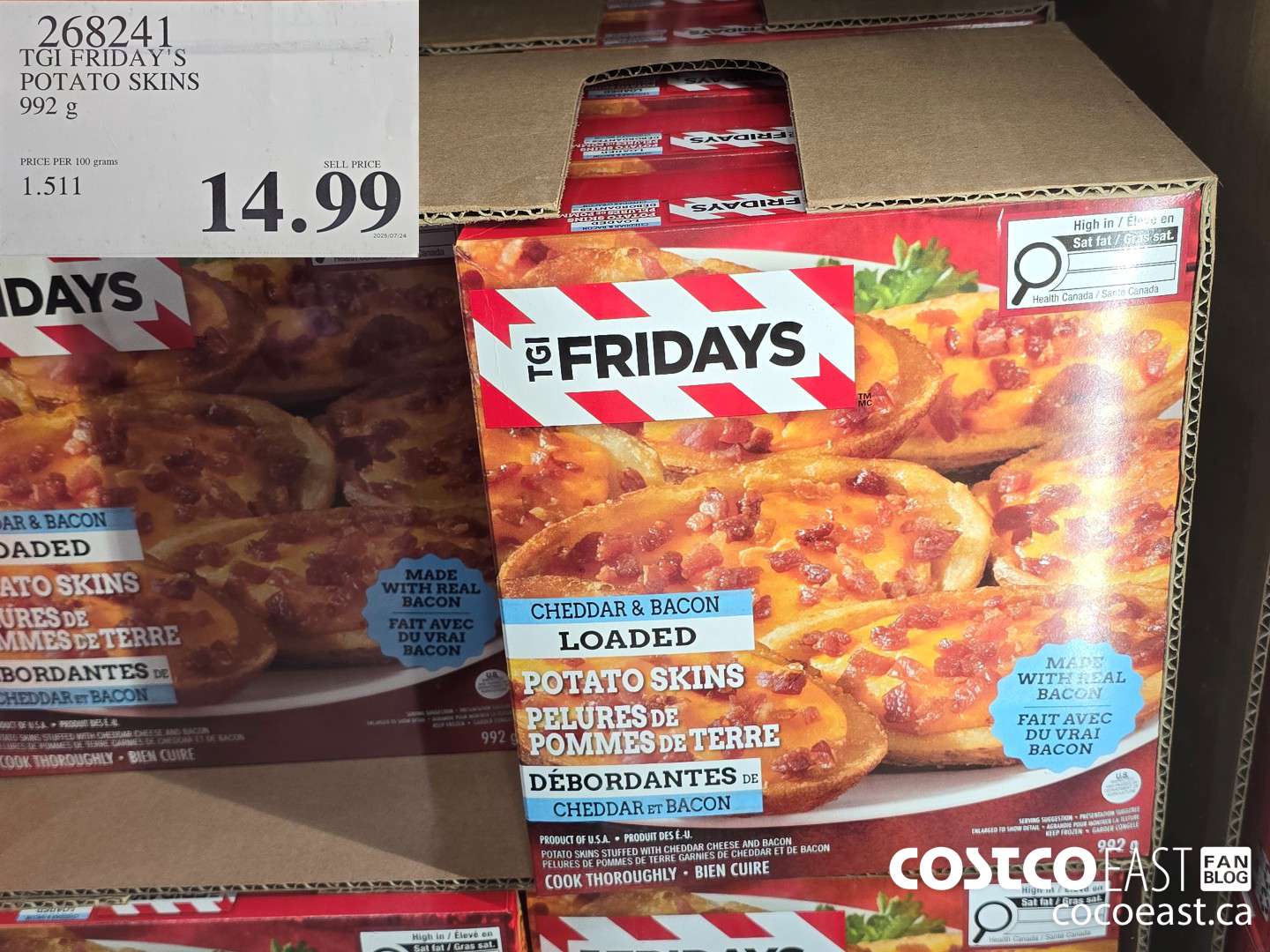 268241 TGI FRIDAY'S POTATO SKINS 992 G $14.99