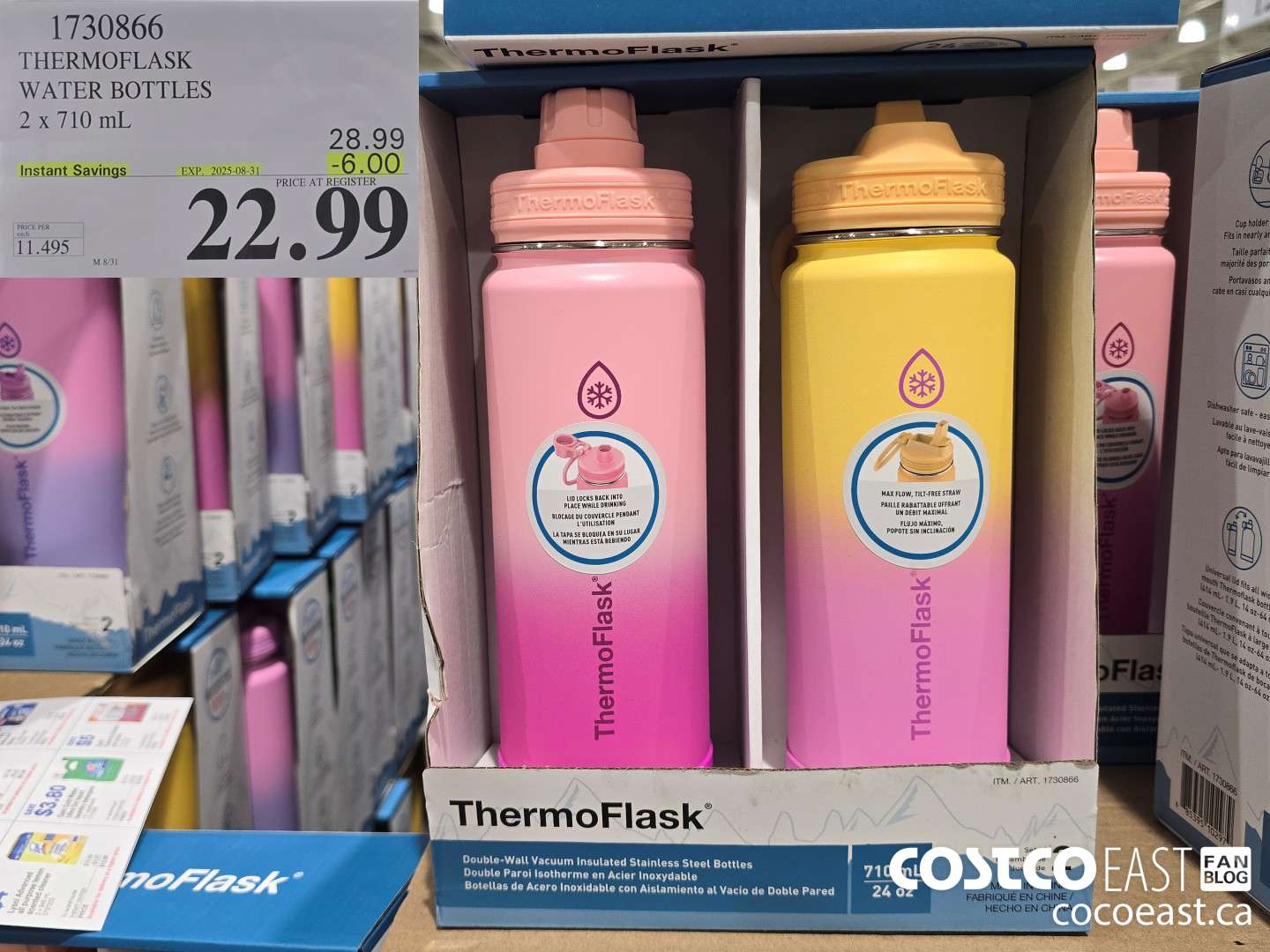 1730866 THERMOFLASK WATER BOTTLES PACK OF 2 X 710 ML ($6.00 INSTANT SAVINGS EXPIRES ON 2025-08-31) $22.99
