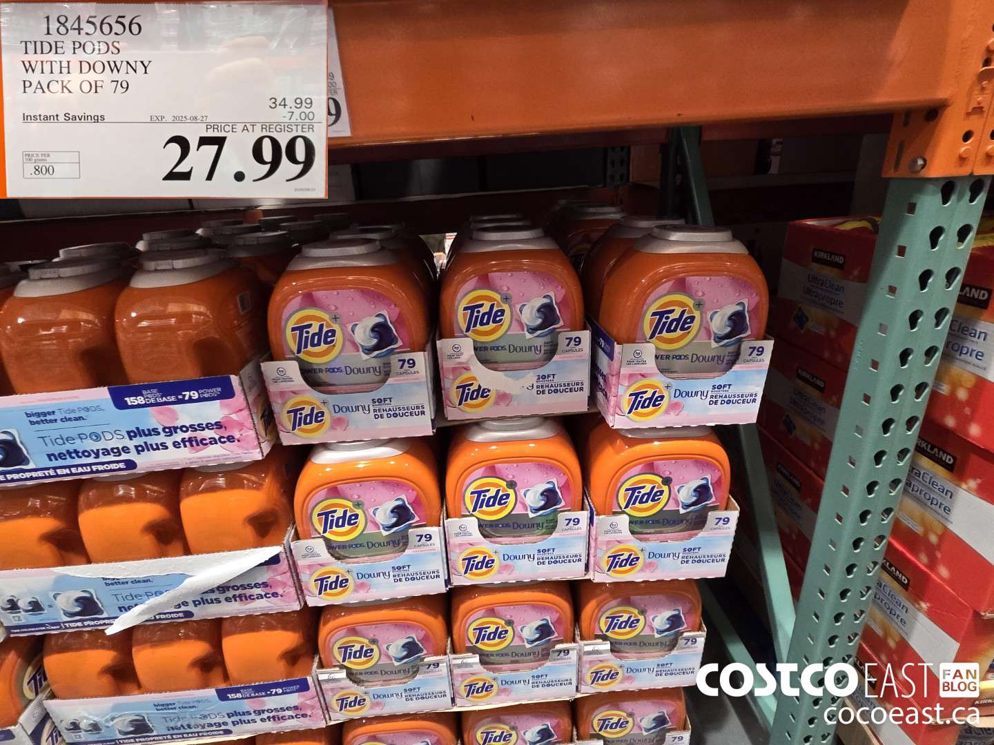 1845656 TIDE PODS WITH DOWNY PACK OF 79 ($7.00 INSTANT SAVINGS EXPIRES ON 2025-08-27) $27.99