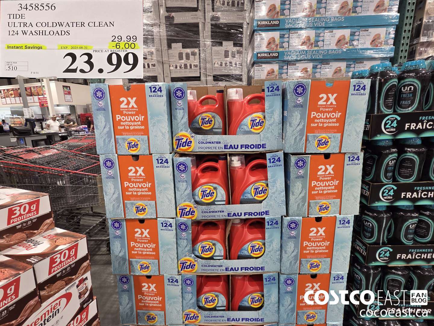 3458556 TIDE ULTRA COLDWATER CLEAN 124 WASHLOADS ($6.00 INSTANT SAVINGS EXPIRES ON 2025-08-31) $23.99