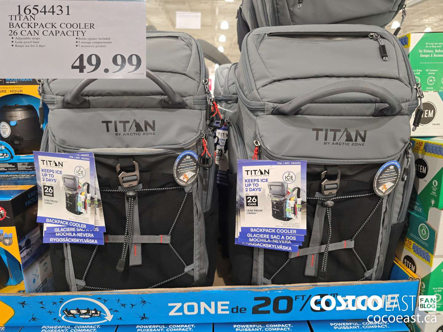 1654431 TITAN BACKPACK COOLER 26 CAN CAPACITY $49.99