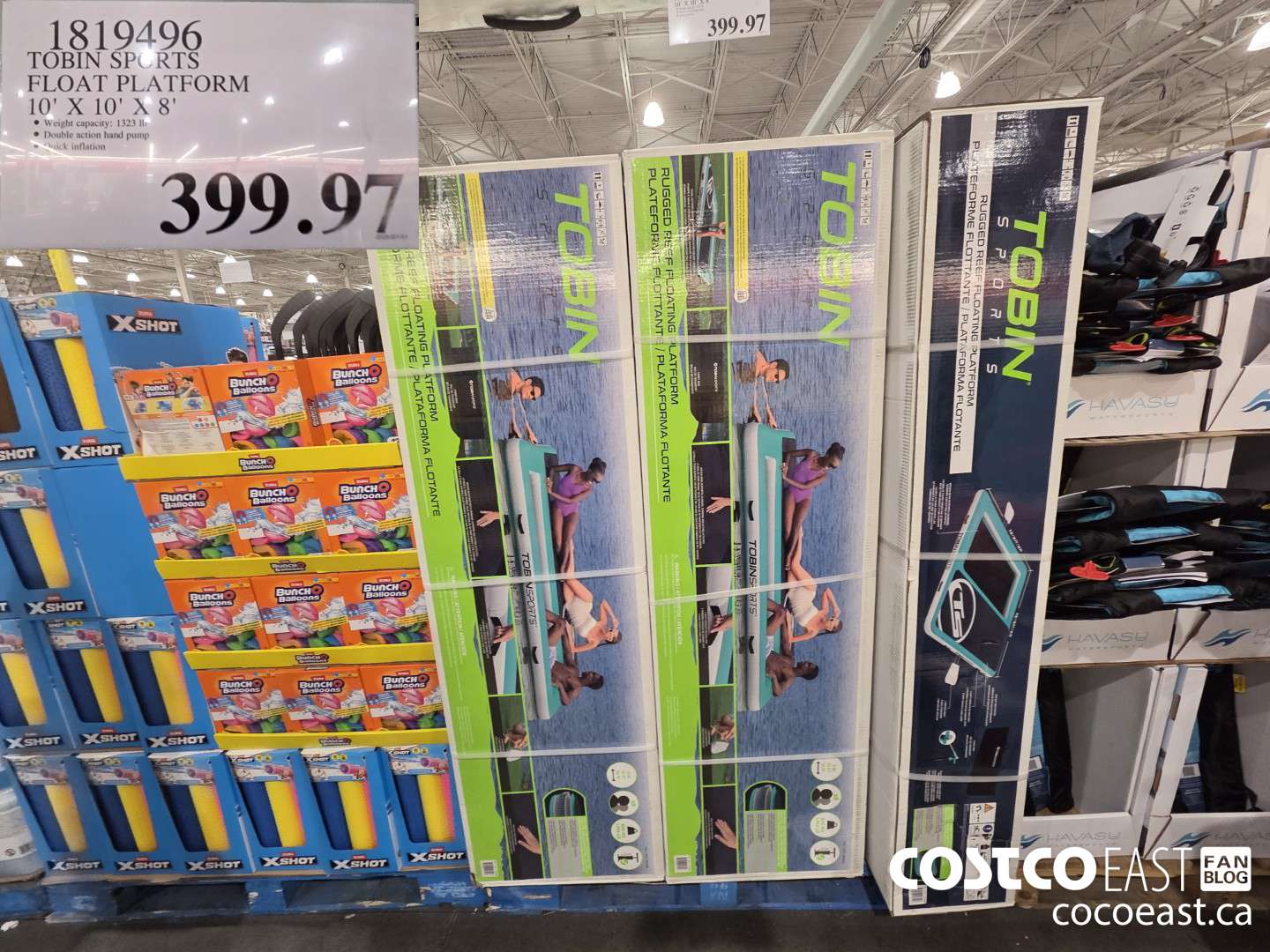 1819496 TOBIN SPORTS FLOAT PLATFORM 10' X 10' X 8' $399.97