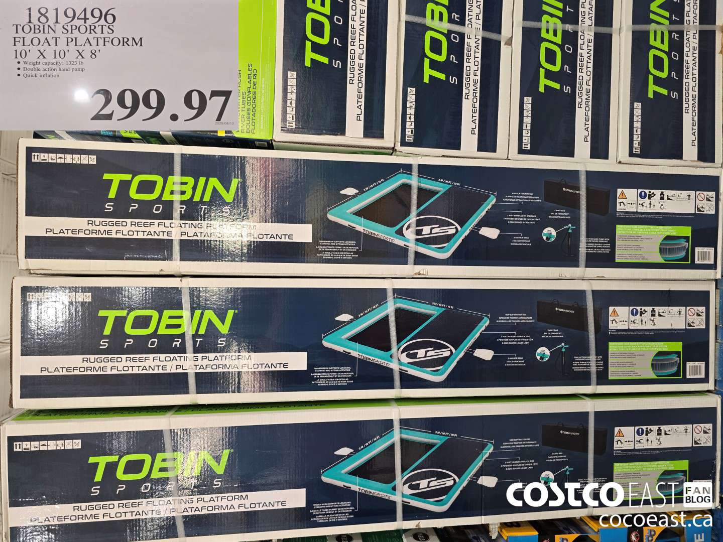 1819496 TOBIN SPORTS FLOAT PLATFORM 10' X 10' X 8' $299.97