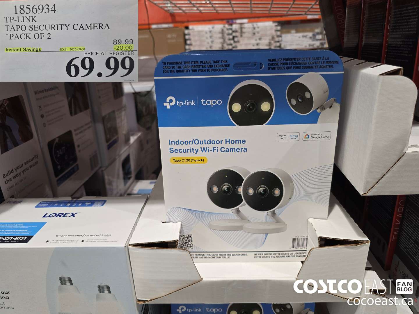 1856934 TP-LINK TAPO SECURITY CAMERA PACK OF 2 ($20.00 INSTANT SAVINGS EXPIRES ON 2025-08-31) $69.99