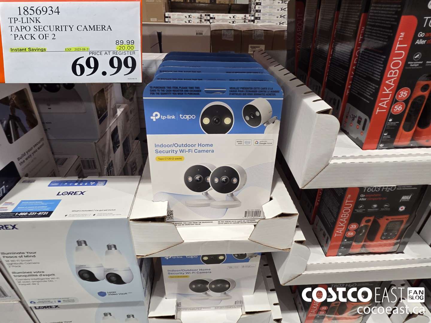 1856934 TP-LINK TAPO SECURITY CAMERA PACK OF 2 ($20.00 INSTANT SAVINGS EXPIRES ON 2025-08-31) $69.99