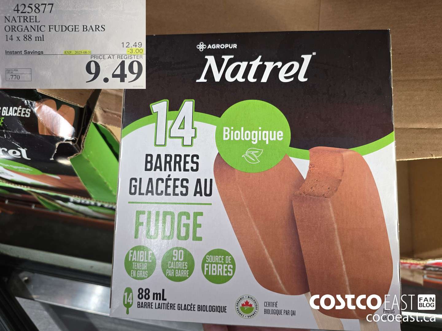 425877 TRADITIONS ORGANIC FUDGE BARS 14 x 88 ML ($3.00 INSTANT SAVINGS EXPIRES ON 2025-08-31) $9.49