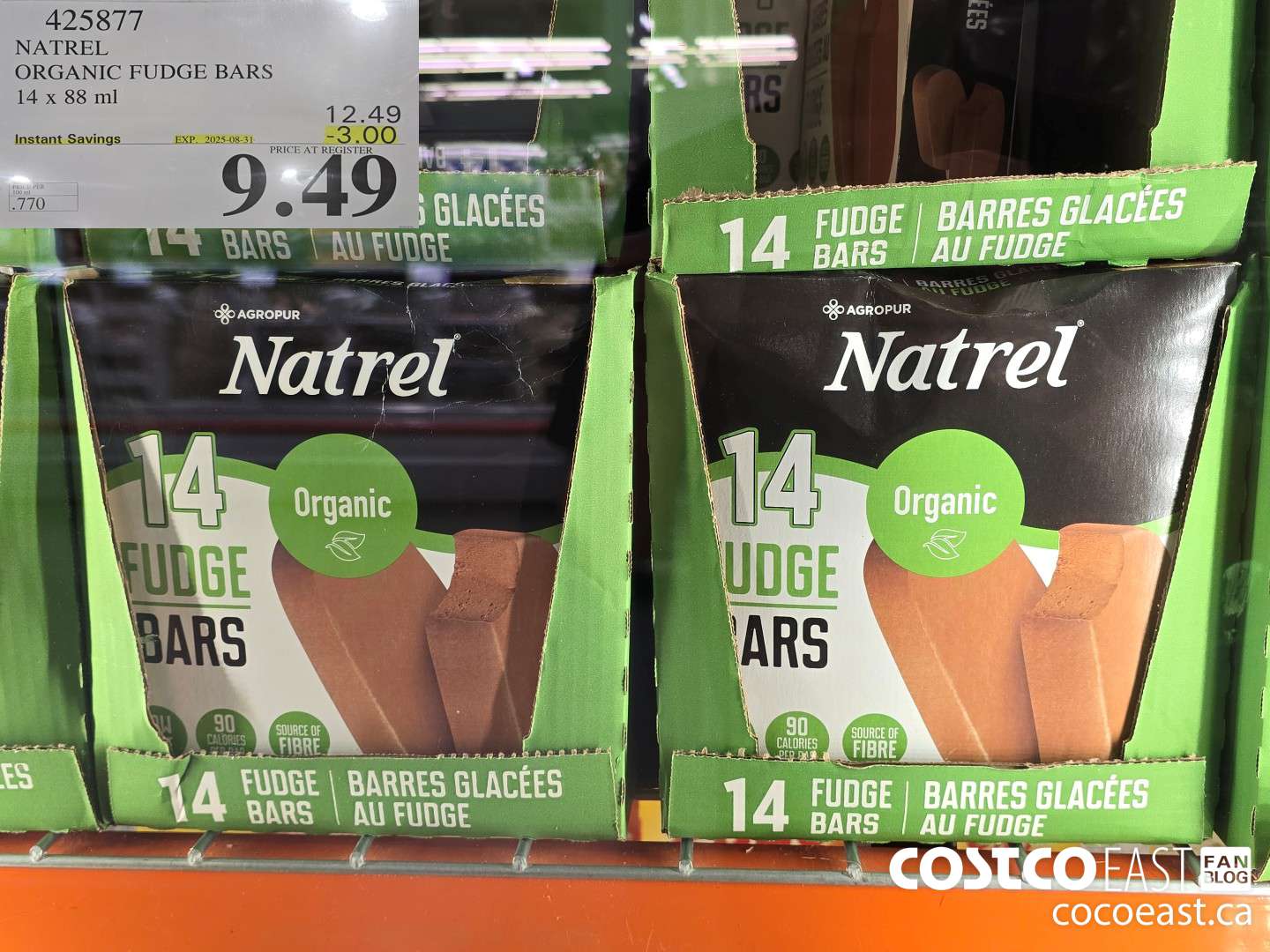 425877 TRADITIONS ORGANIC FUDGE BARS 14 x 88 ML ($3.00 INSTANT SAVINGS EXPIRES ON 2025-08-31) $9.49