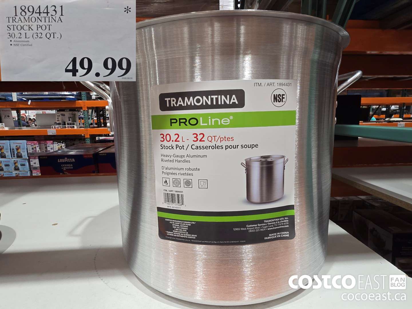 1894431 TRAMONTINA STOCK POT 30.2 L (32 QT.) $49.99