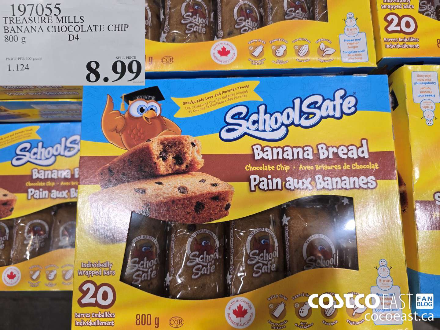 197055 TREASURE MILLS BANANA CHOCOLATE CHIP 800 g $8.99