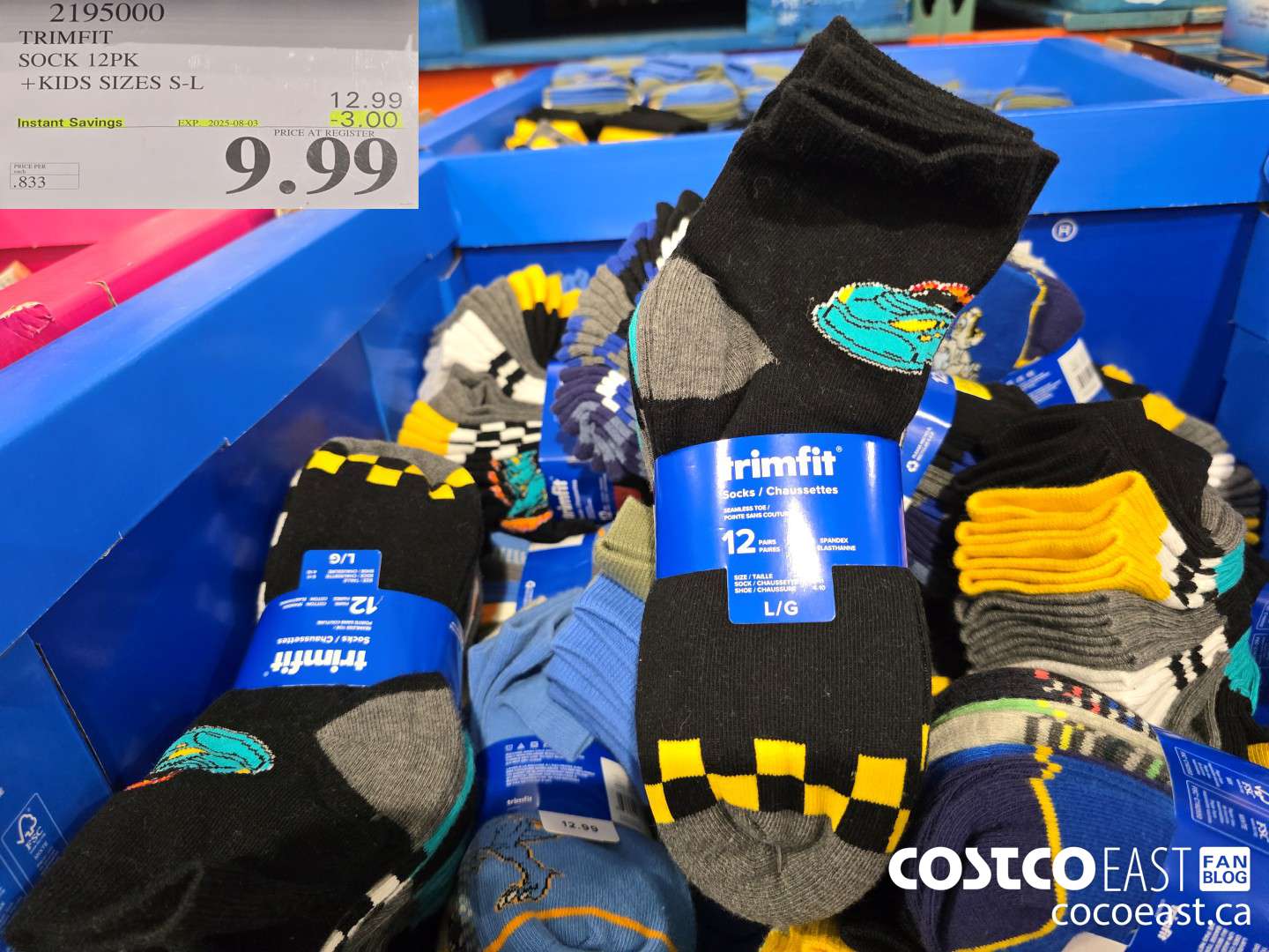 2195000 TRIMFIT KIDS SOCK 12PK SIZES S-L ($3.00 INSTANT SAVINGS EXPIRES ON 2025-08-03) $9.99