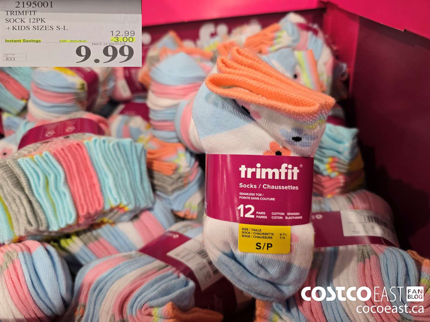 2195001 TRIMFIT KIDS SOCK 12PK SIZES S-L ($3.00 INSTANT SAVINGS EXPIRES ON 2025-08-03) $9.99