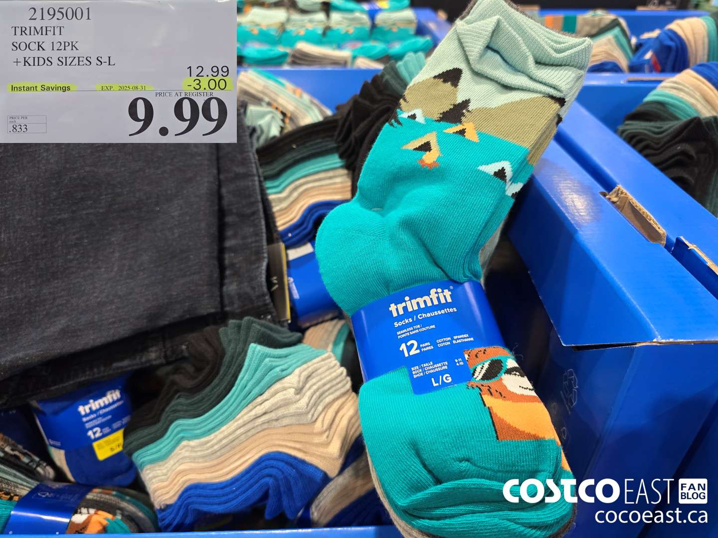 2195001 TRIMFIT KIDS SOCK 12PK SIZES S-L ($3.00 INSTANT SAVINGS EXPIRES ON 2025-08-31) $9.99