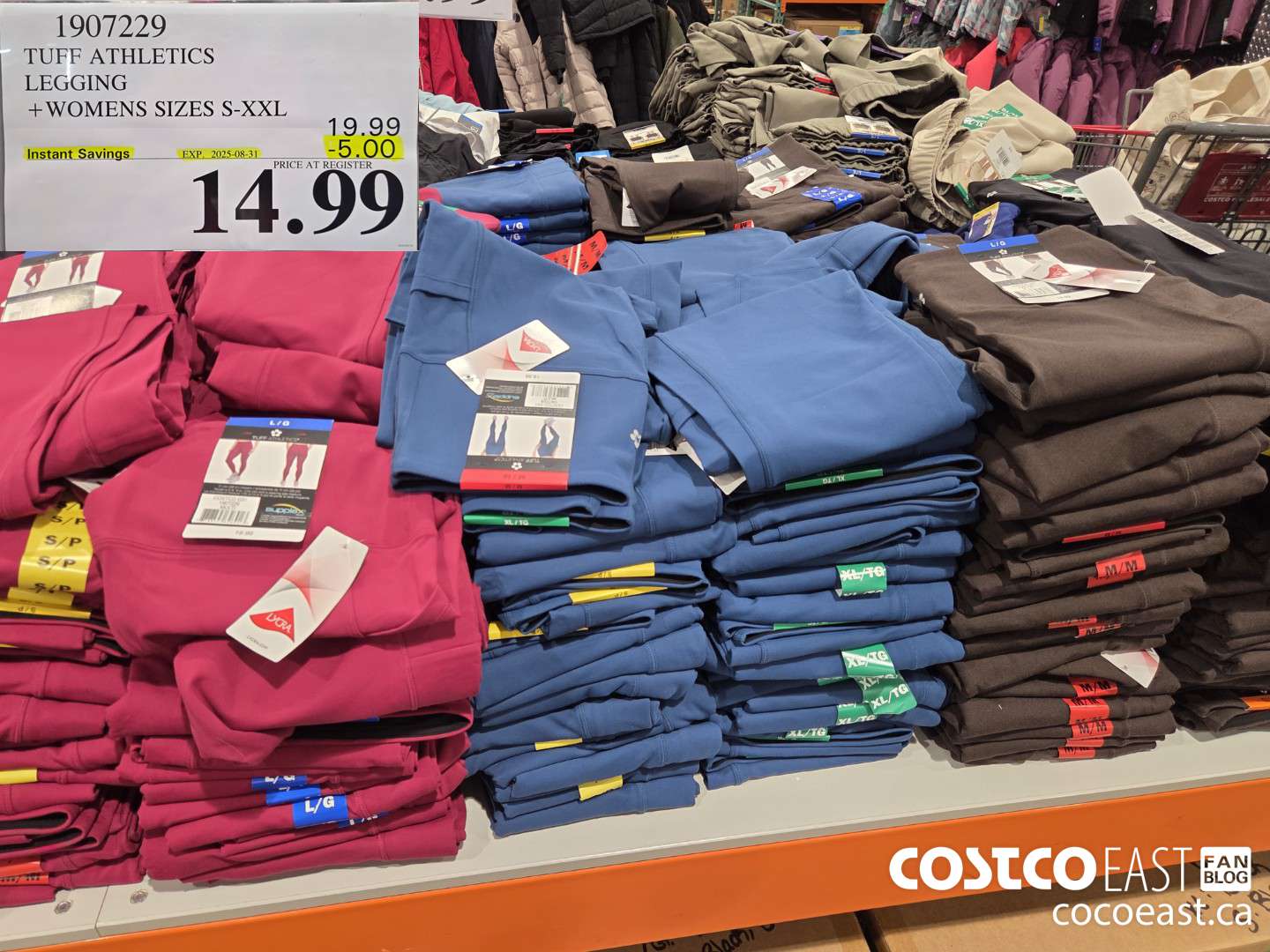 1907229 TUFF ATHLETICS LEGGING WOMENS SIZES S-XXL ($5.00 INSTANT SAVINGS EXPIRES ON 2025-08-31) $14.99