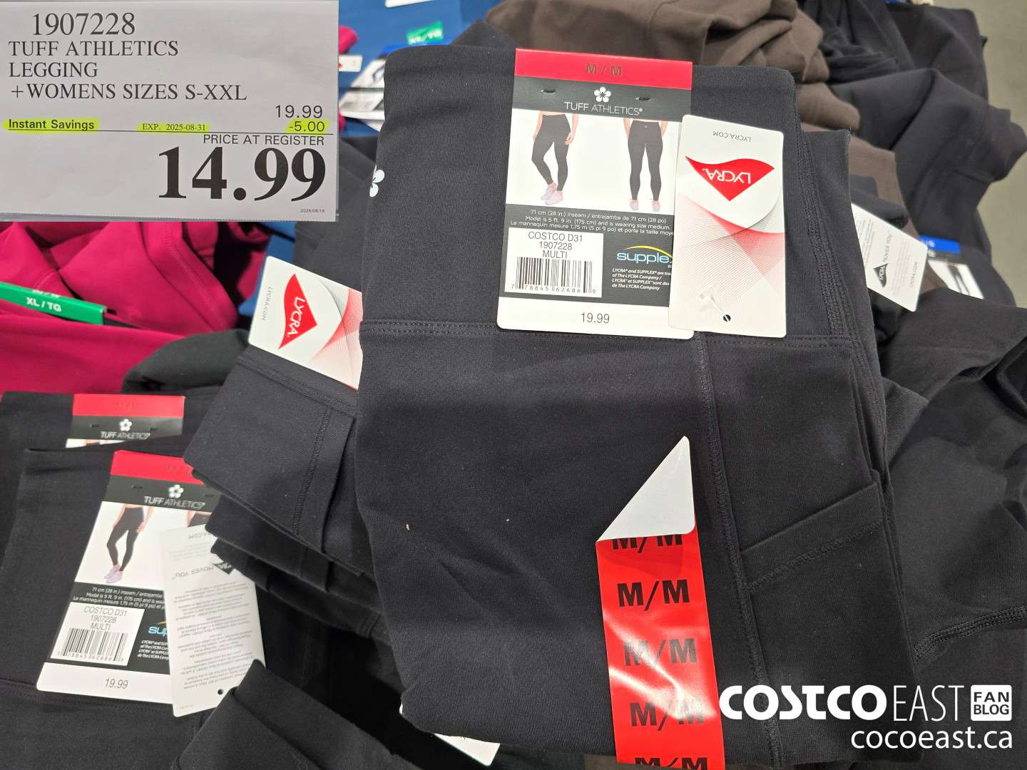 1907228 TUFF ATHLETICS LEGGING + WOMENS SIZES S-XXL ($5.00 INSTANT SAVINGS EXPIRES ON 2025-08-31) $14.99