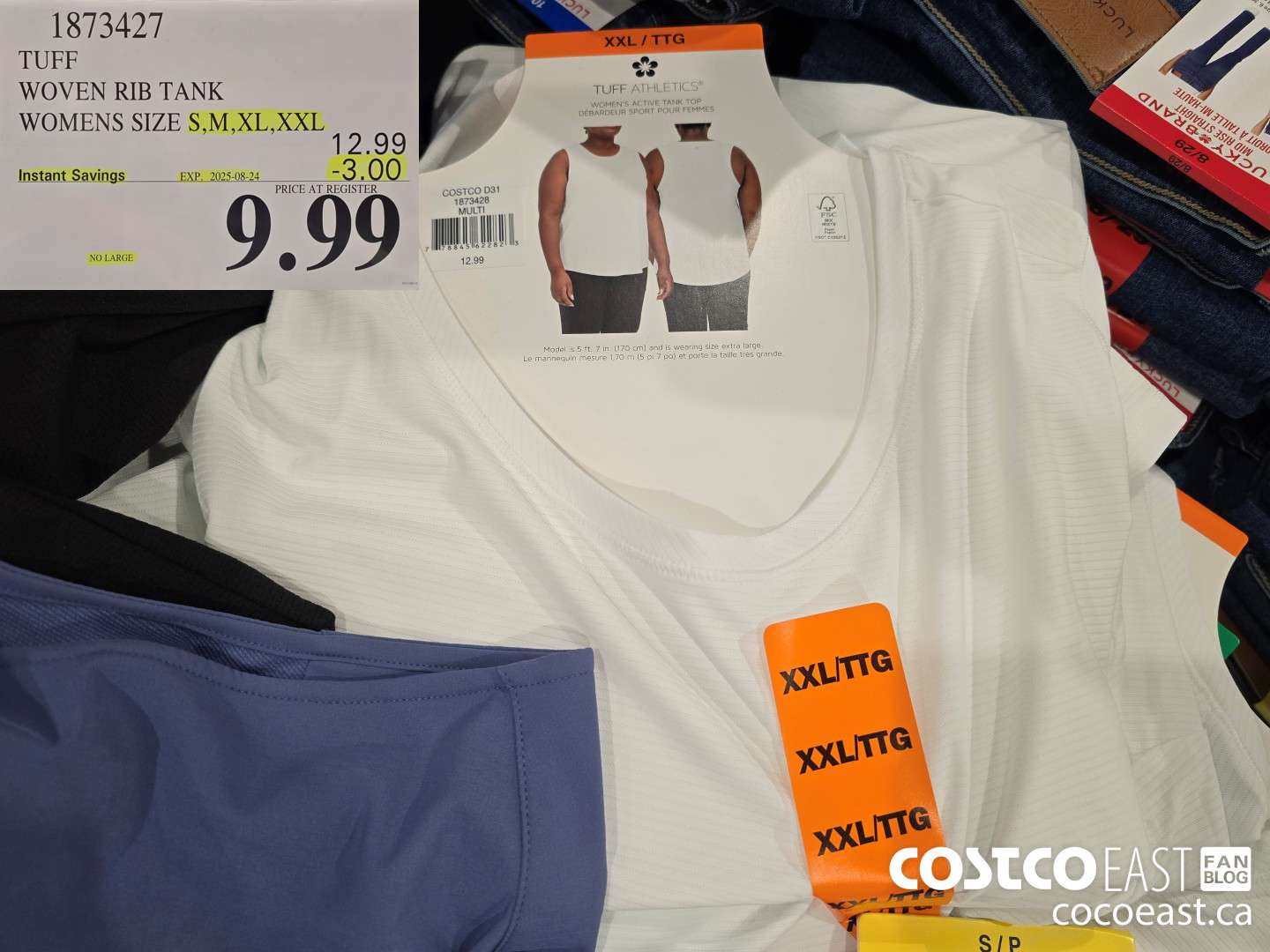 1873427 TUFF WOVEN RIB TANK WOMENS SIZE S,M,XL,XXL ($3.00 INSTANT SAVINGS EXPIRES ON 2025-08-24) $9.99