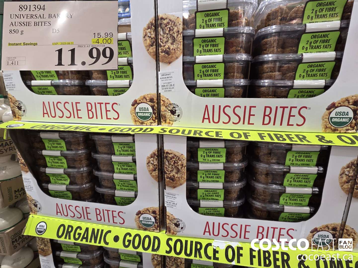 891394 UNIVERSAL BAKERY AUSSIE BITES 850 G ($4.00 INSTANT SAVINGS EXPIRES ON 2025-08-31) $11.99