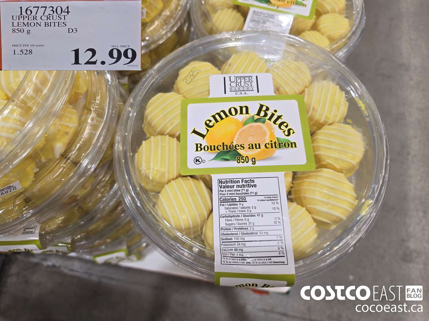 1677304 UPPER CRUST LEMON BITES 850 g $12.99