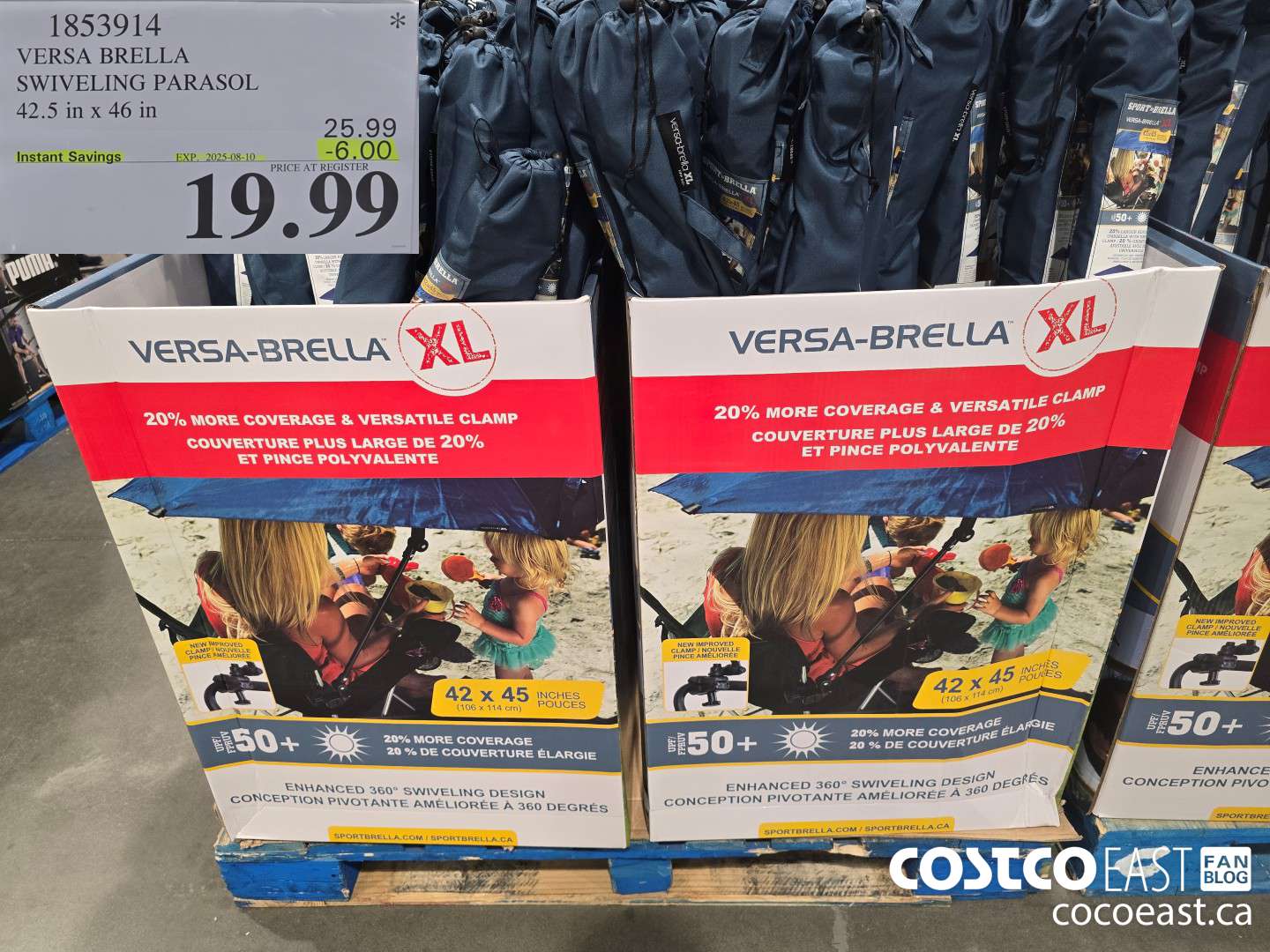 1853914 VERSA BRELLA SWIVELING PARASOL 42.5 in x 46 in ($6.00 INSTANT SAVINGS EXPIRES ON 2025-08-10) $19.99