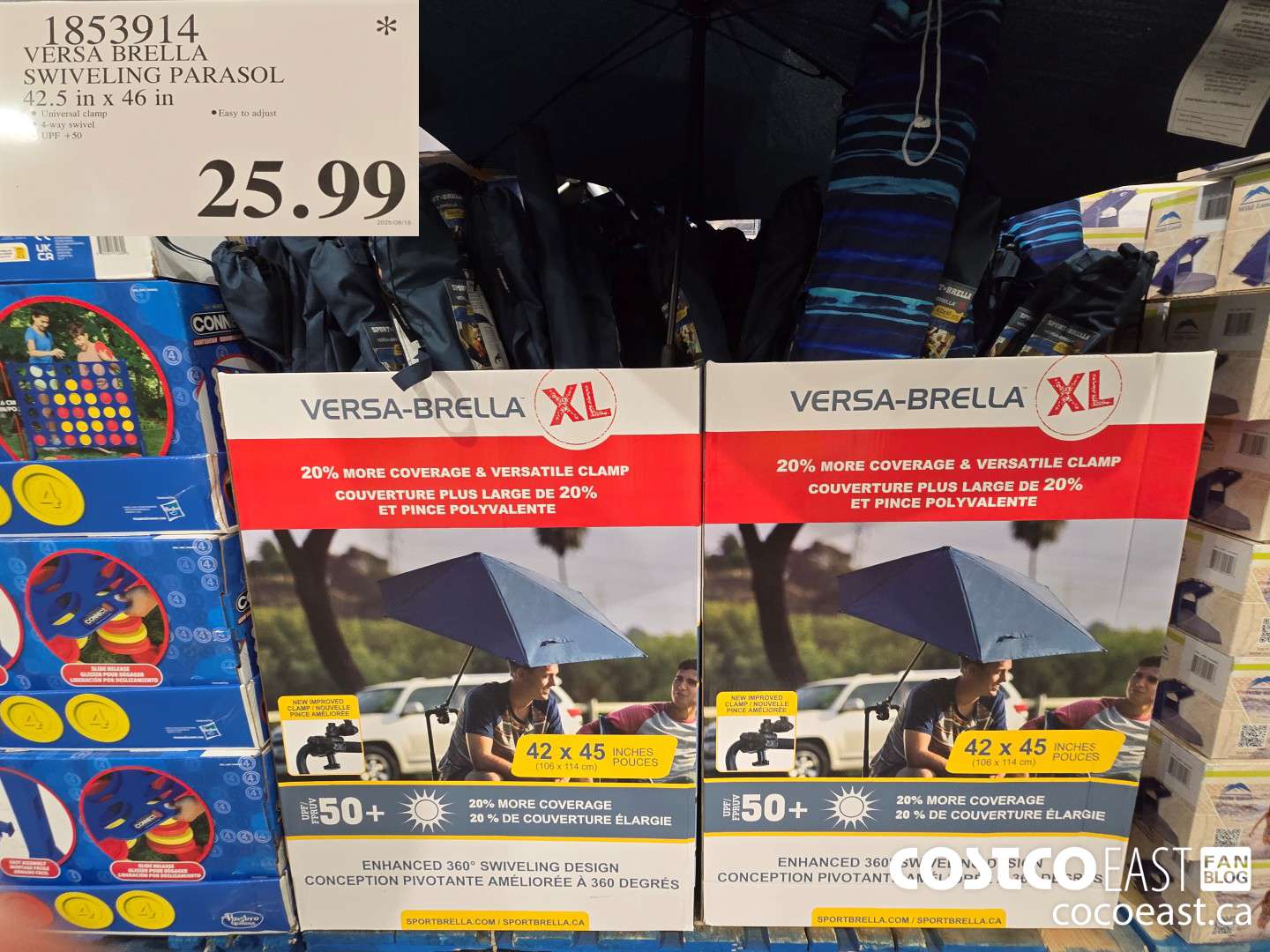 1853914 VERSA BRELLA SWIVELING PARASOL 42.5 in x 46 in $25.99