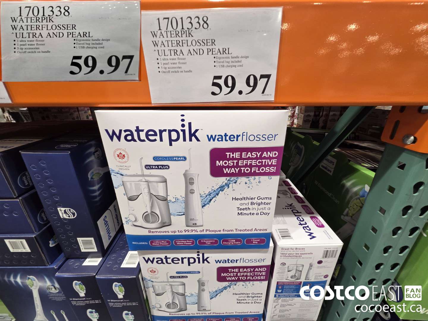 1701338 WATERPIK WATERFLOSSER “ULTRA AND PEARL $59.97