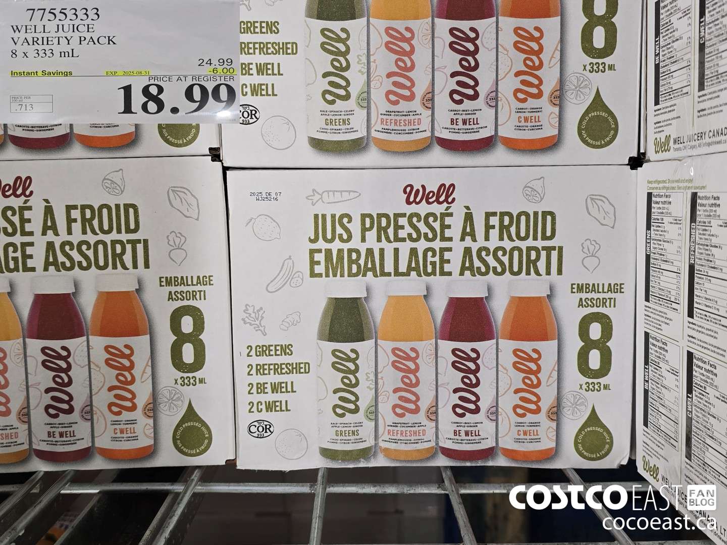 7755333 WELL JUICE VARIETY PACK ($6.00 INSTANT SAVINGS EXPIRES ON 2025-08-31) $18.99