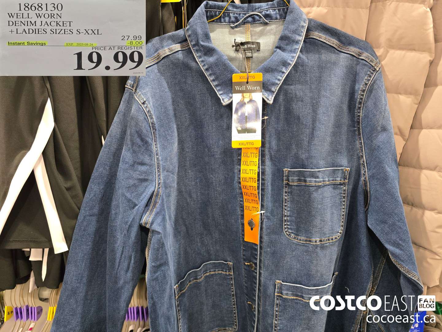 1868130 WELL WORN DENIM JACKET +LADIES SIZES S-XXL ($8.00 INSTANT SAVINGS EXPIRES ON 2025-08-24) $19.99