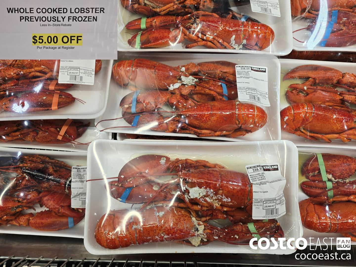 42448 WHOLE COOKED LOBSTER PREVIOUSLY FROZEN ($5.00 INSTANT SAVINGS)