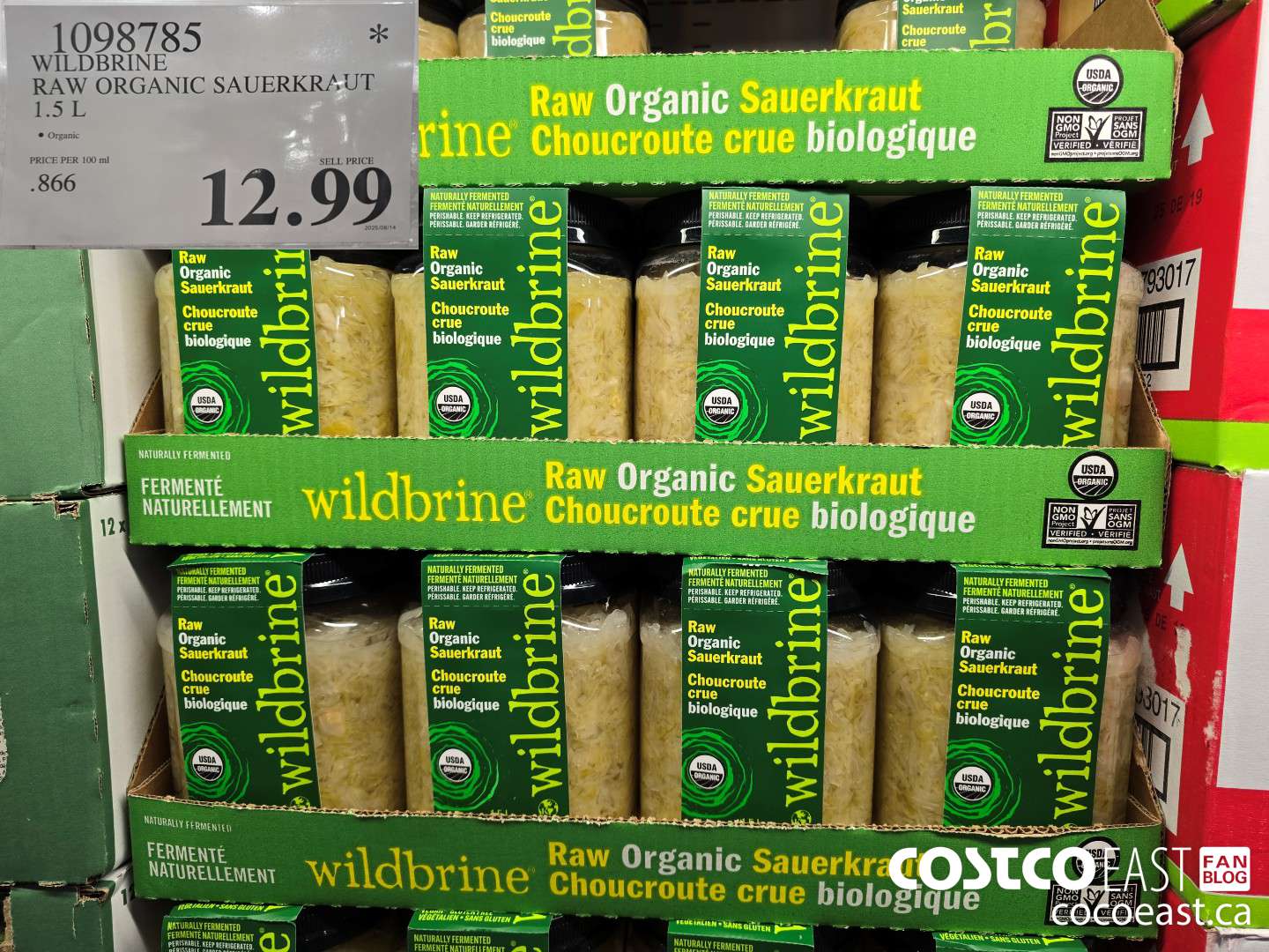 1098785 WILDBRINE RAW ORGANIC SAUERKRAUT 1.5 L $12.99