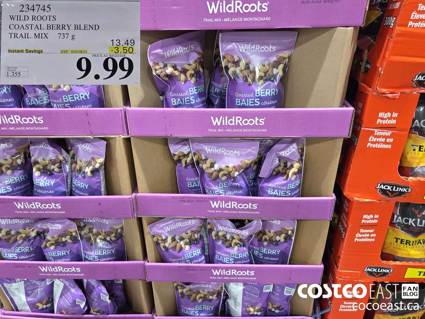 234745 WILD ROOTS COASTAL BERRY MIX 737 G ($3.50 INSTANT SAVINGS EXPIRES ON 2025-08-31) $9.99