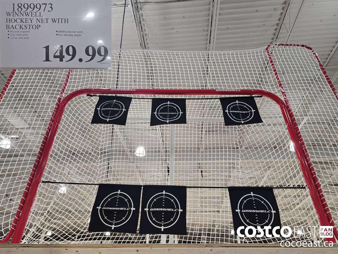 1899973 WINNWELL HOCKEY NET WITH BACKSTOP $149.99