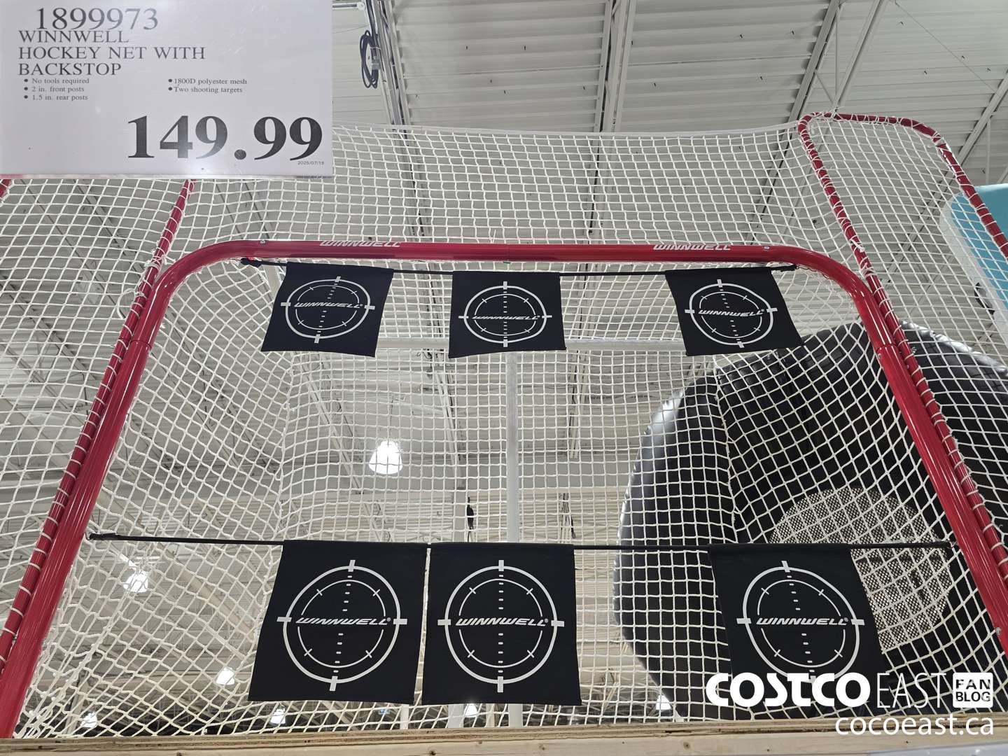 1899973 WINNWELL HOCKEY NET WITH BACKSTOP $149.99