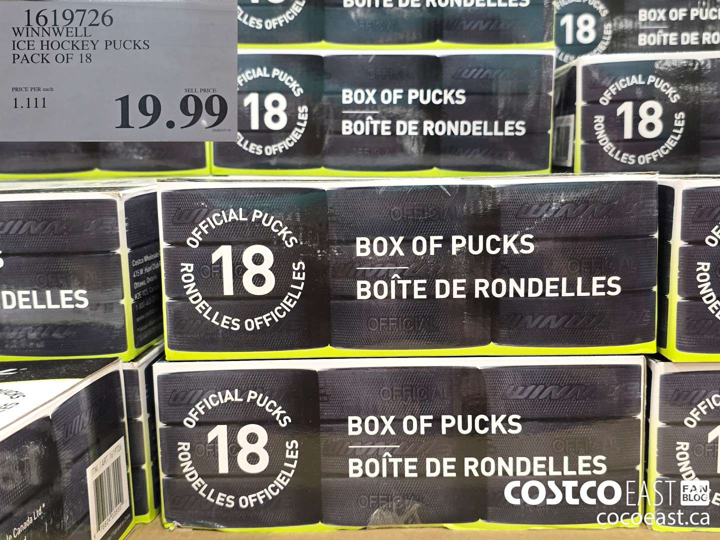 1619726 WINNWELL ICE HOCKEY PUCKS PACK OF 18 $19.99