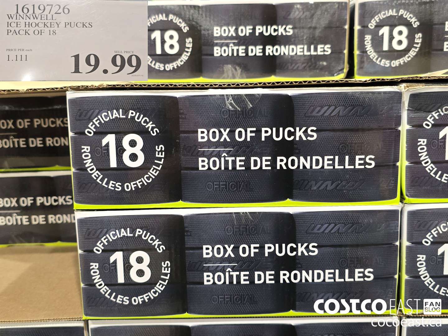 1619726 WINNWELL ICE HOCKEY PUCKS PACK OF 18 $19.99