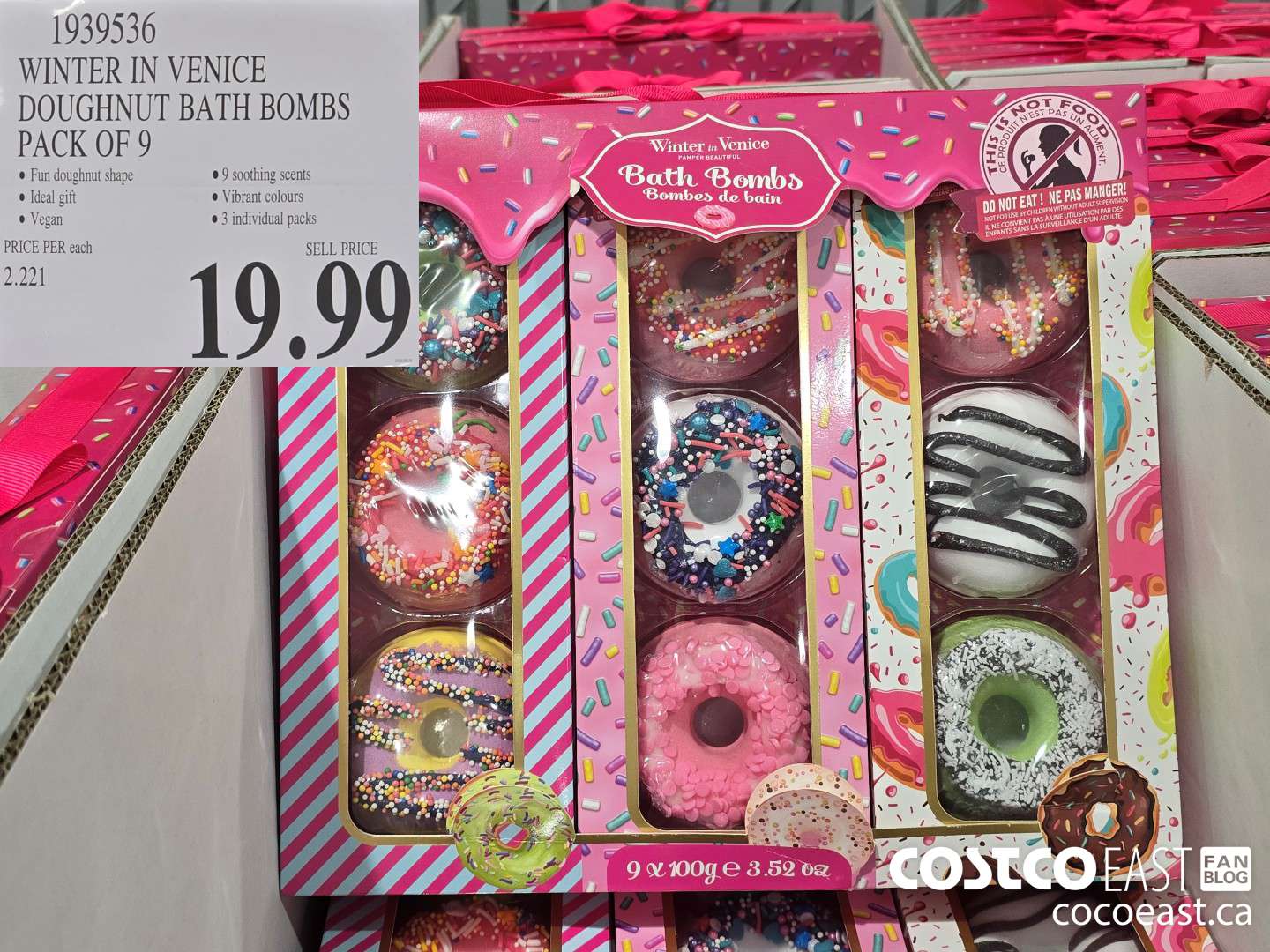 1939536 WINTER IN VENICE DOUGHNUT BATH BOMBS PACK OF 9 $19.99