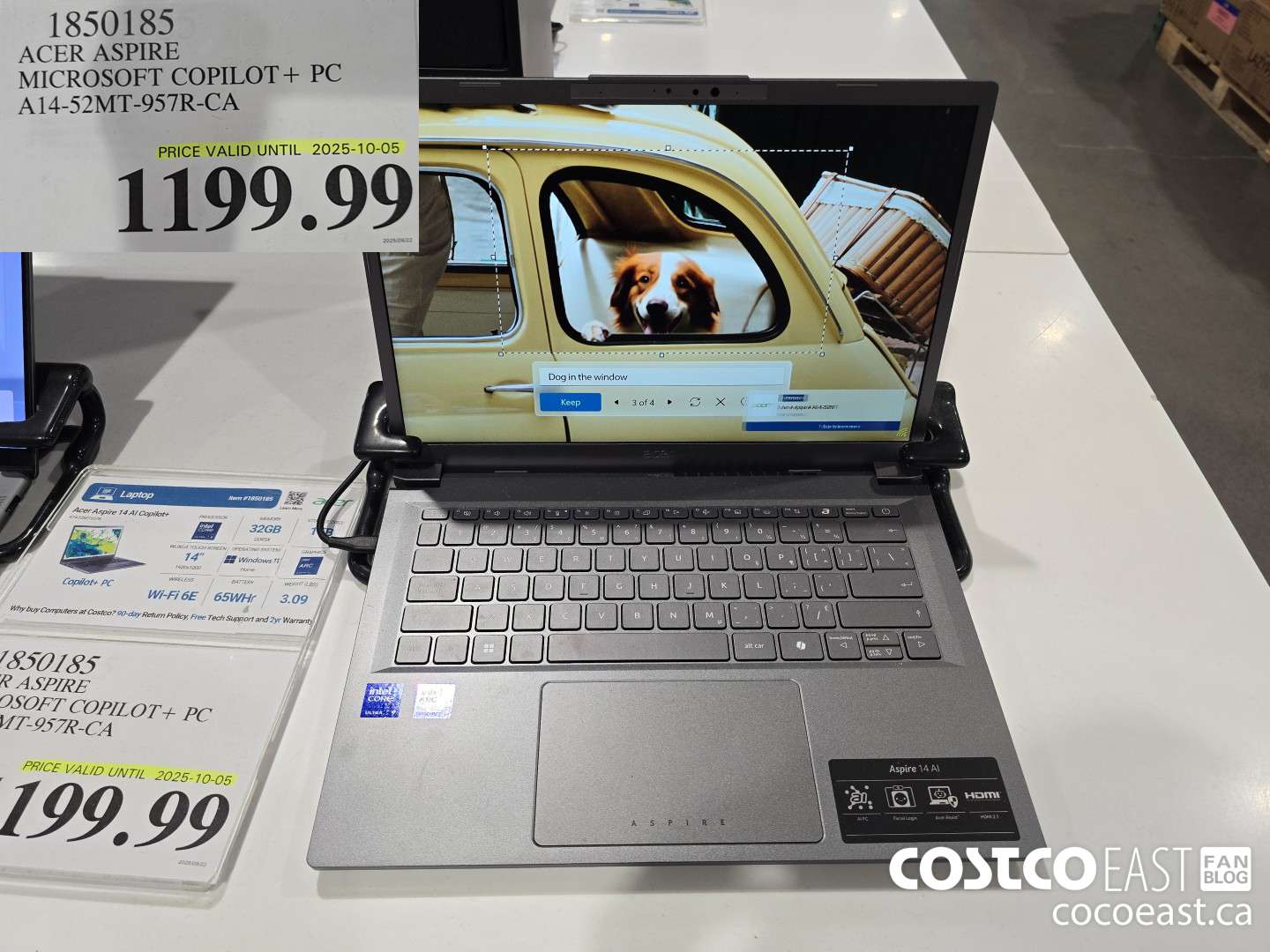 1850185 ACER ASPIRE MICROSOFT COPILOT+ PC A14-52M I-957R-CA $1199.99