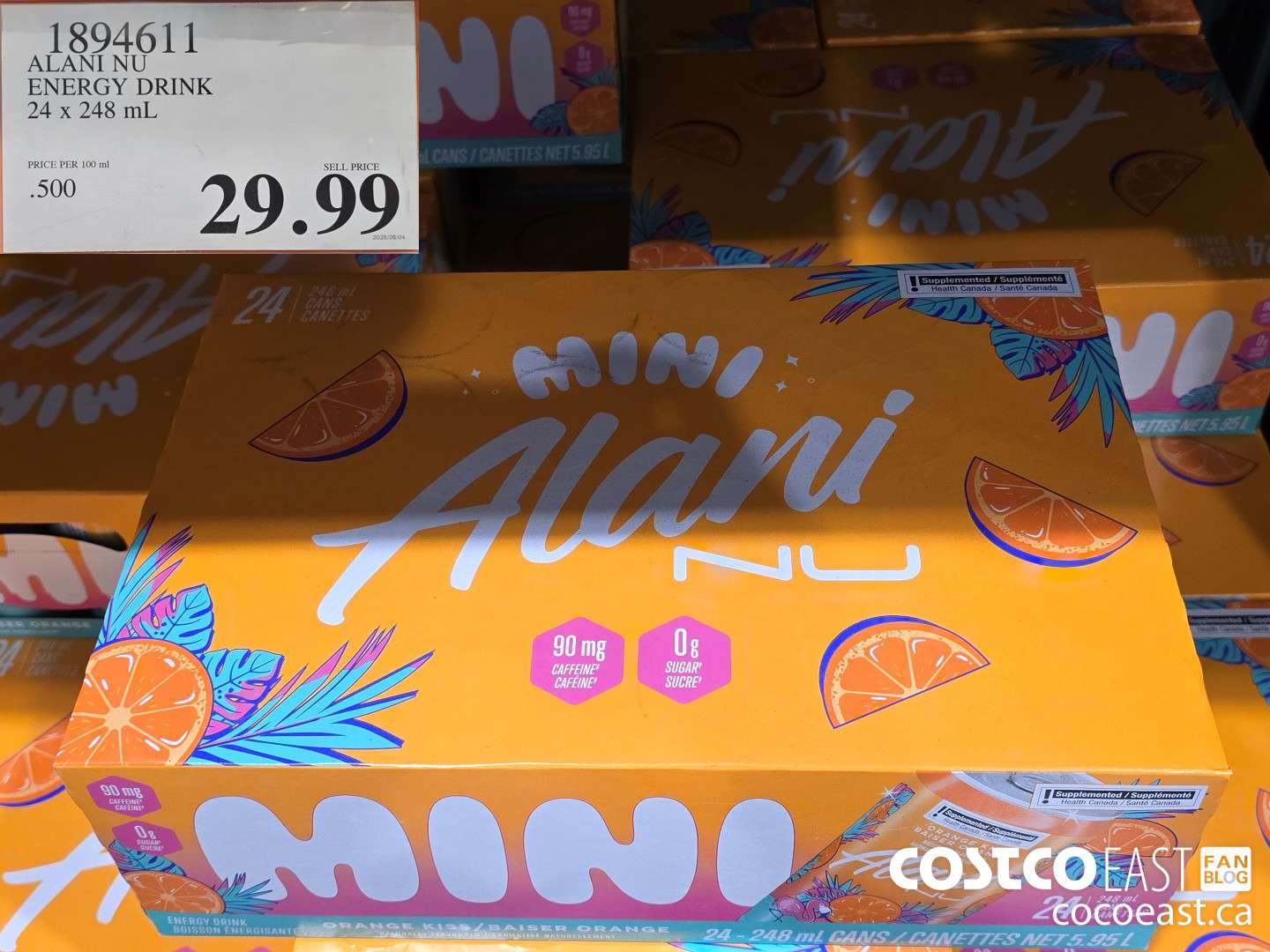 1894611 ALANI NU ENERGY DRINK 24 x 248 mL $29.99