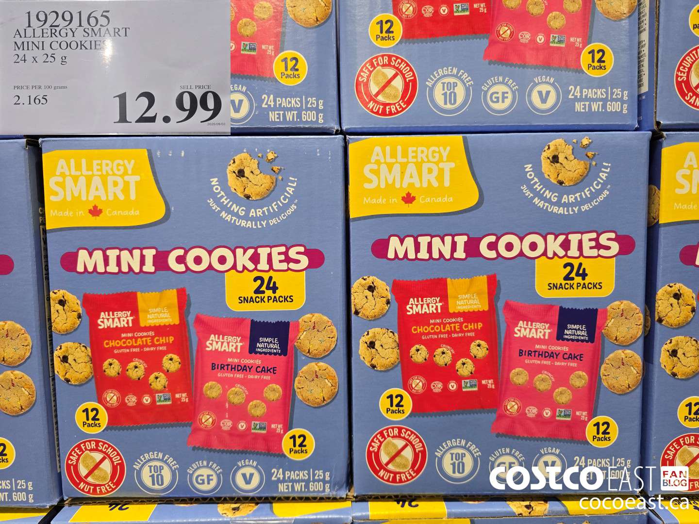 1929165 ALLERGY SMART MINI COOKIE 24 X 25 G $12.99