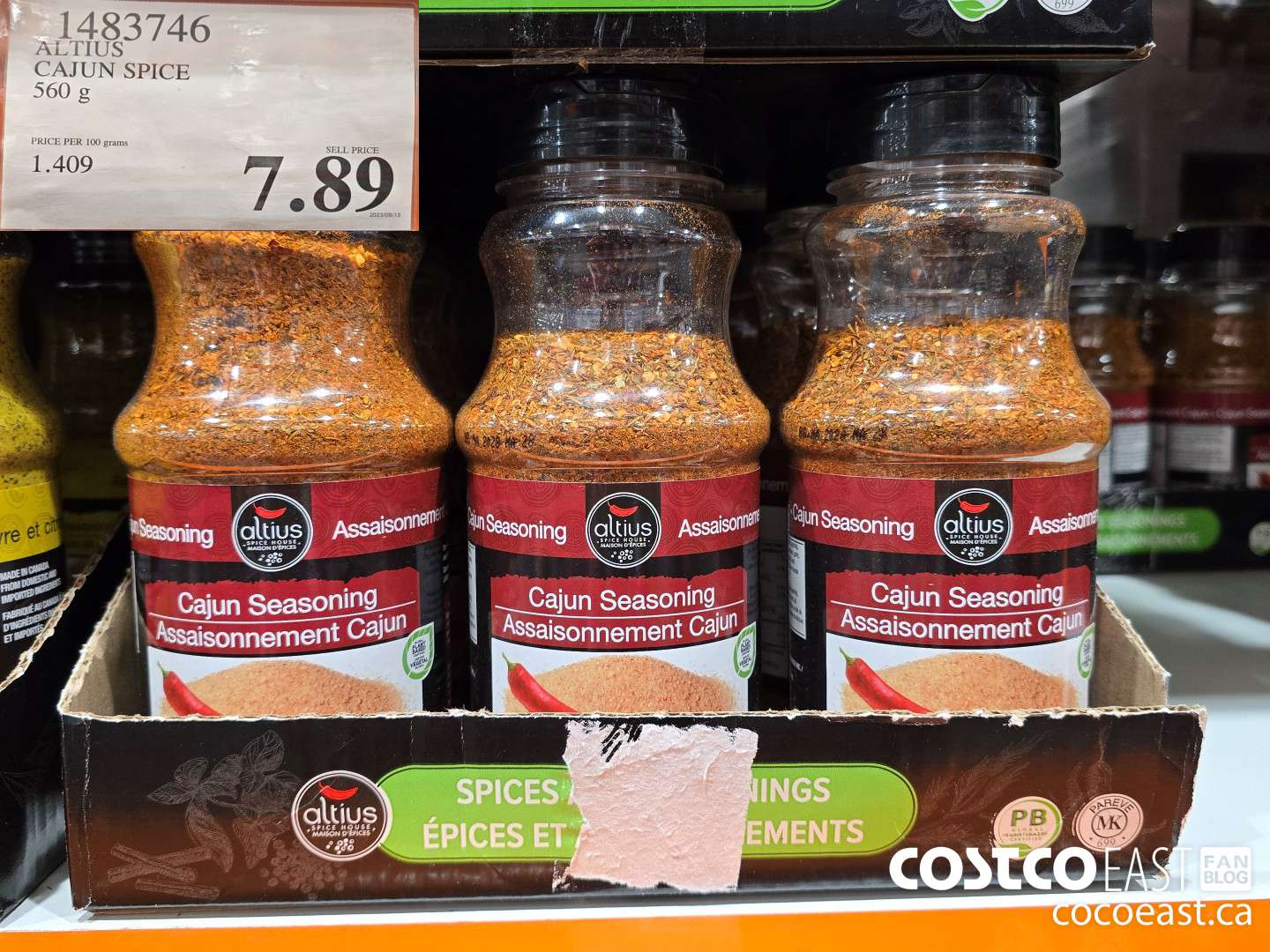 1483746 ALTIUS CAJUN SPICE 560 G $7.89