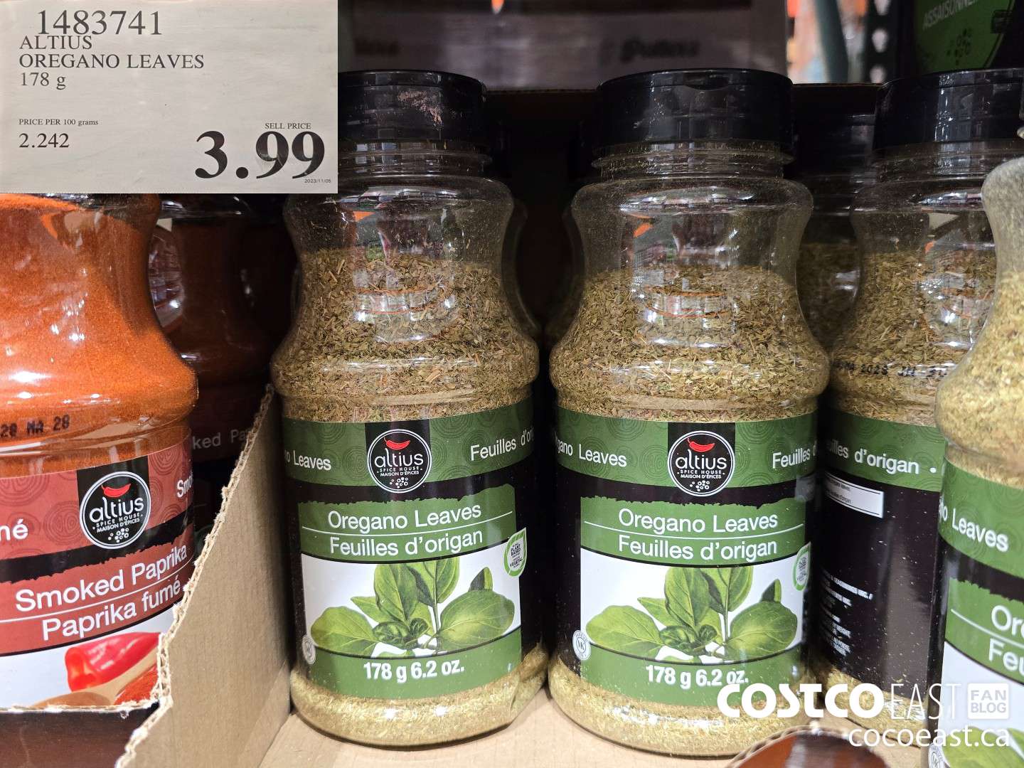 1483741 ALTIUS OREGANO LEAVES 178 G $3.99