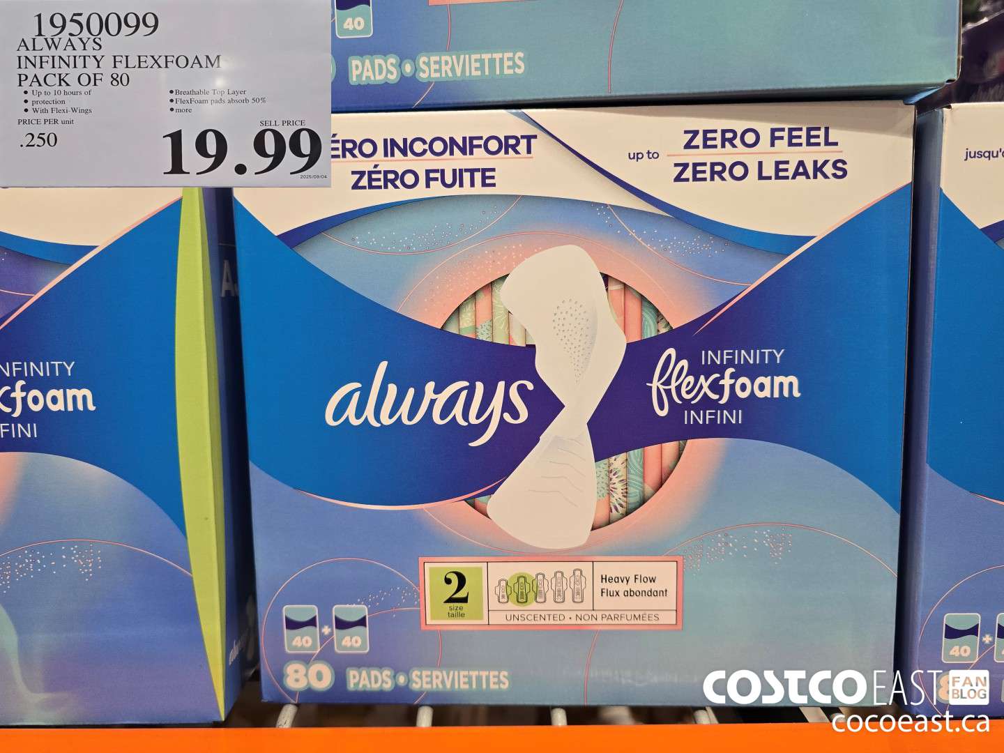 1930099 ALWAYS INFINITY FLEXFOAM PACK OF 80 $19.99