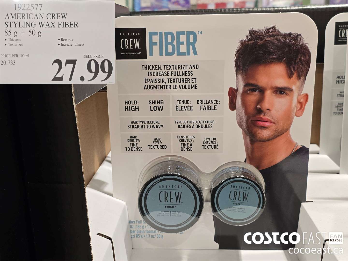 1922577 AMERICAN CREW STYLING WAX FIBER 85g + 50G $27.99