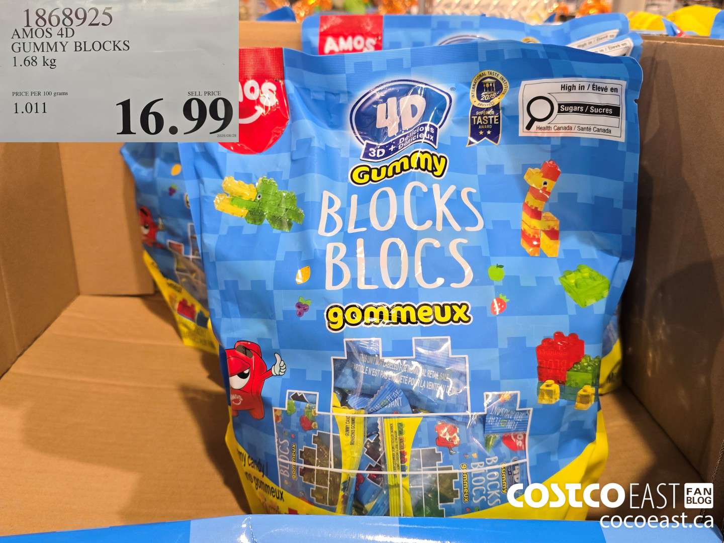 1808925 AMOS 4D GUMMY BLOCKS 1.68 kg $16.99