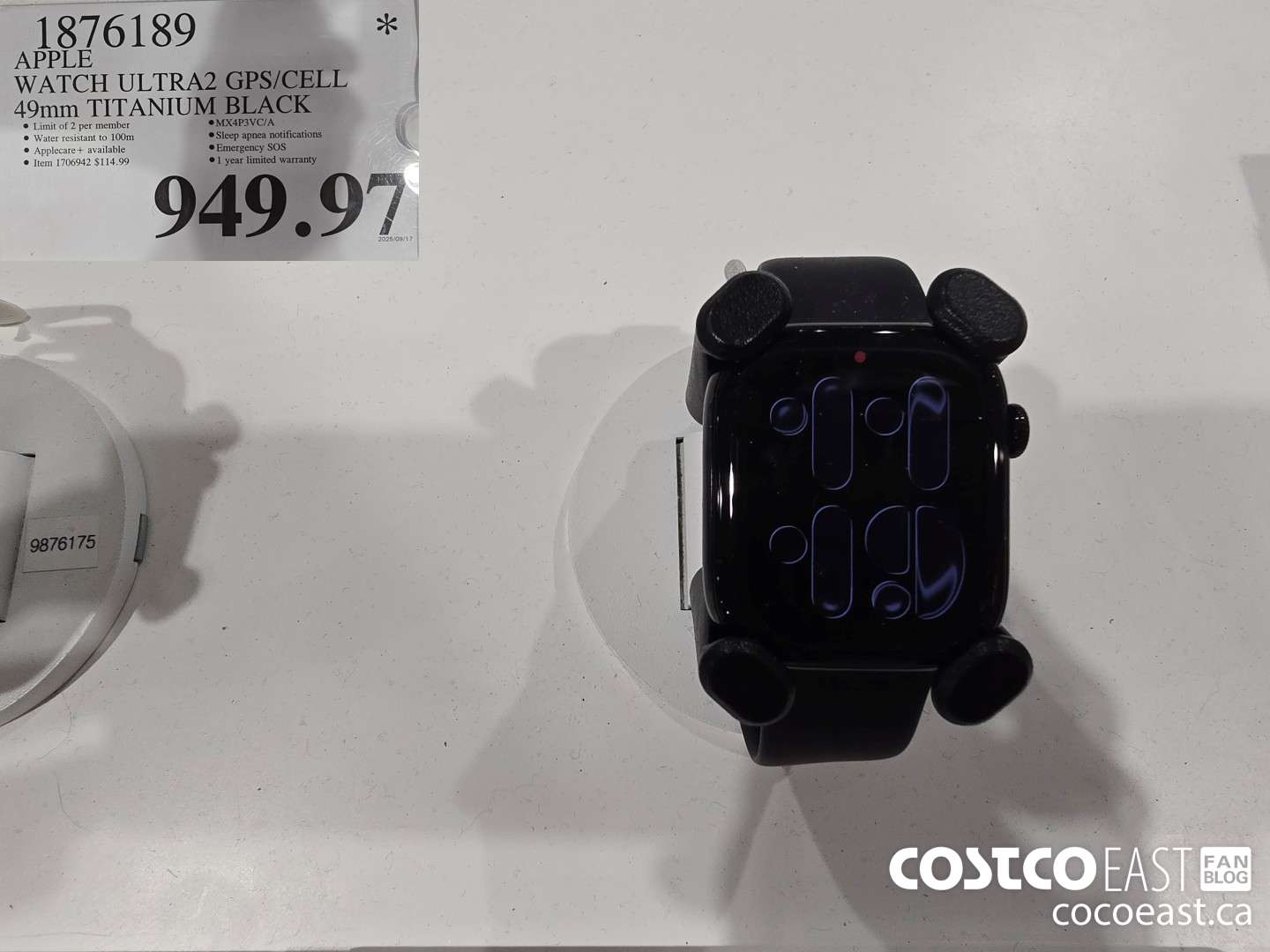 1876189 APPLE WATCH ULTRA2 GPS/CELL 49mm TITANIUM BLACK $949.97