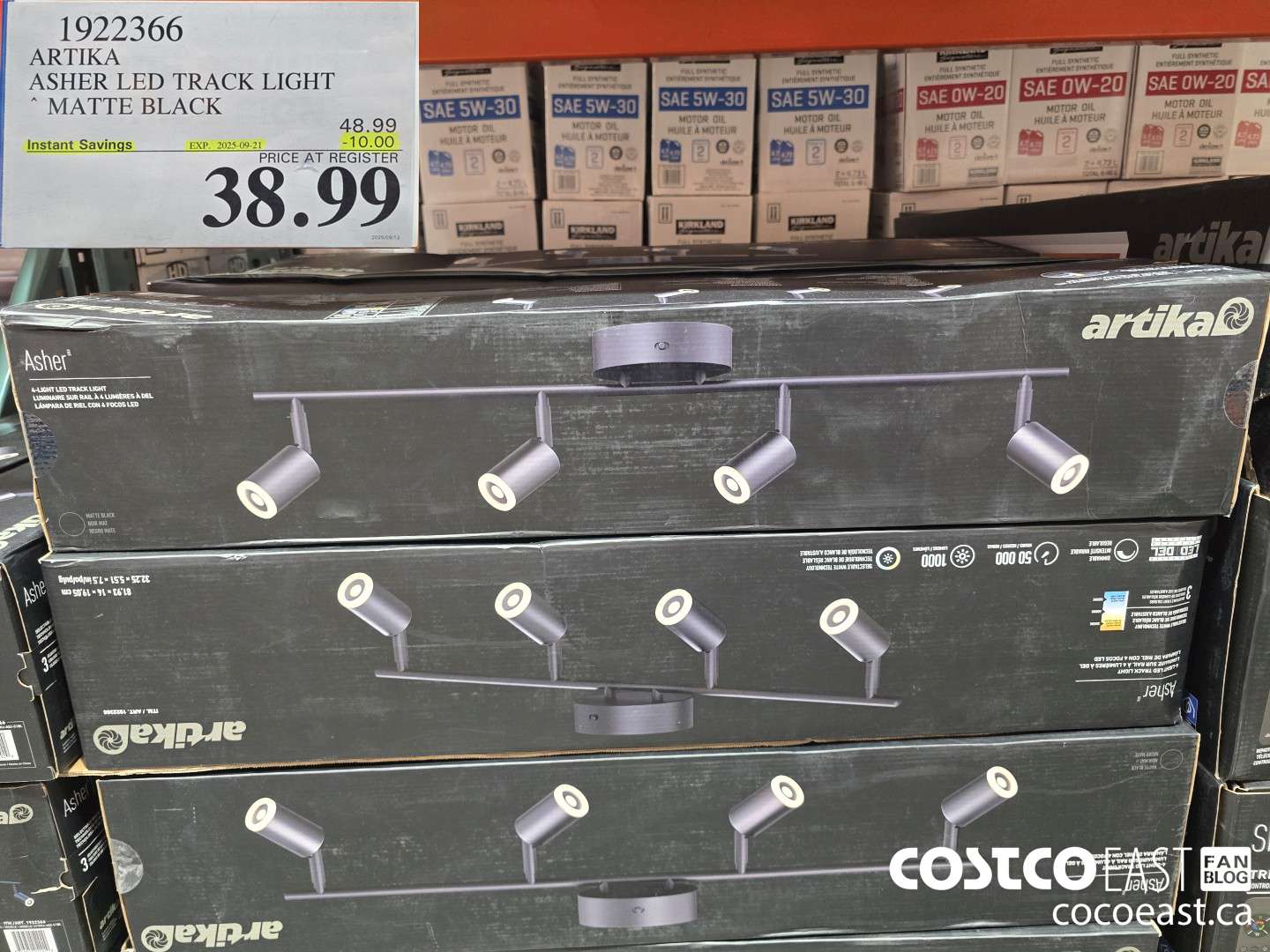 1922366 ARTIKA ASHER LED TRACK LIGHT , MATTE BLACK ($10.00 INSTANT SAVINGS EXPIRES ON 2025-09-21) $38.99