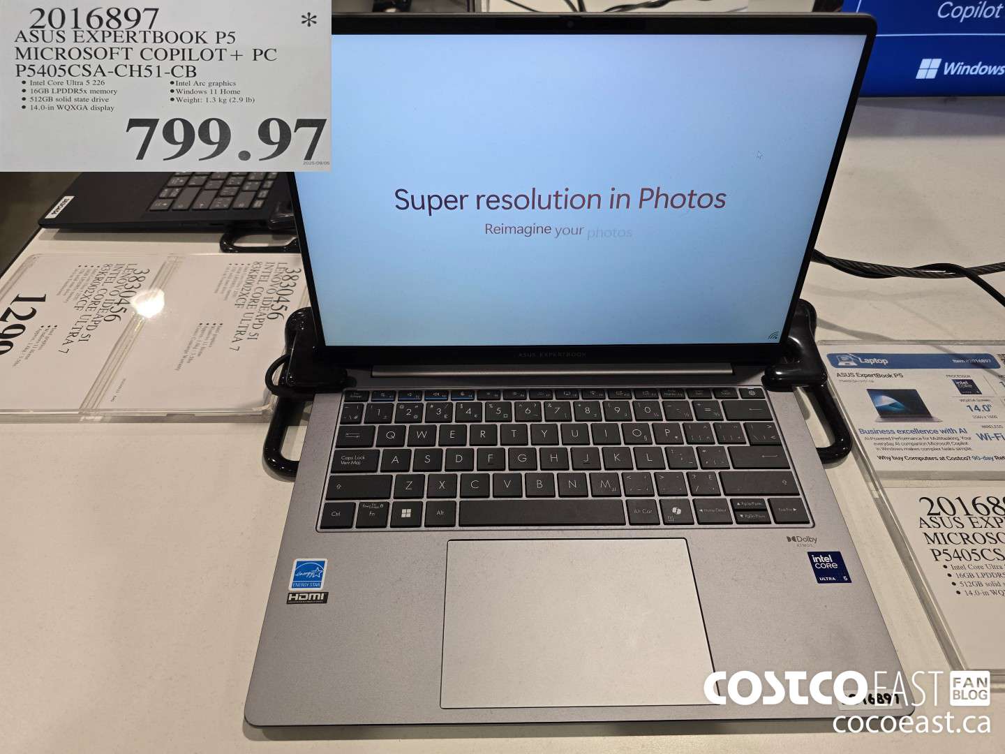 2016897 ASUS EXPERTBOOK P5 MICROSOFT COPILOT+ PC P5405CSA-CHS51-CB $799.97