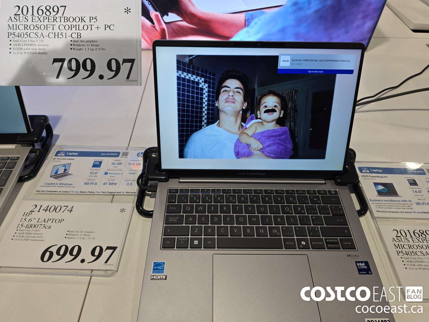 2016897 ASUS EXPERTBOOK P5 MICROSOFT COPILOT+ PC P5405CSA-CHS51-CB $799.97
